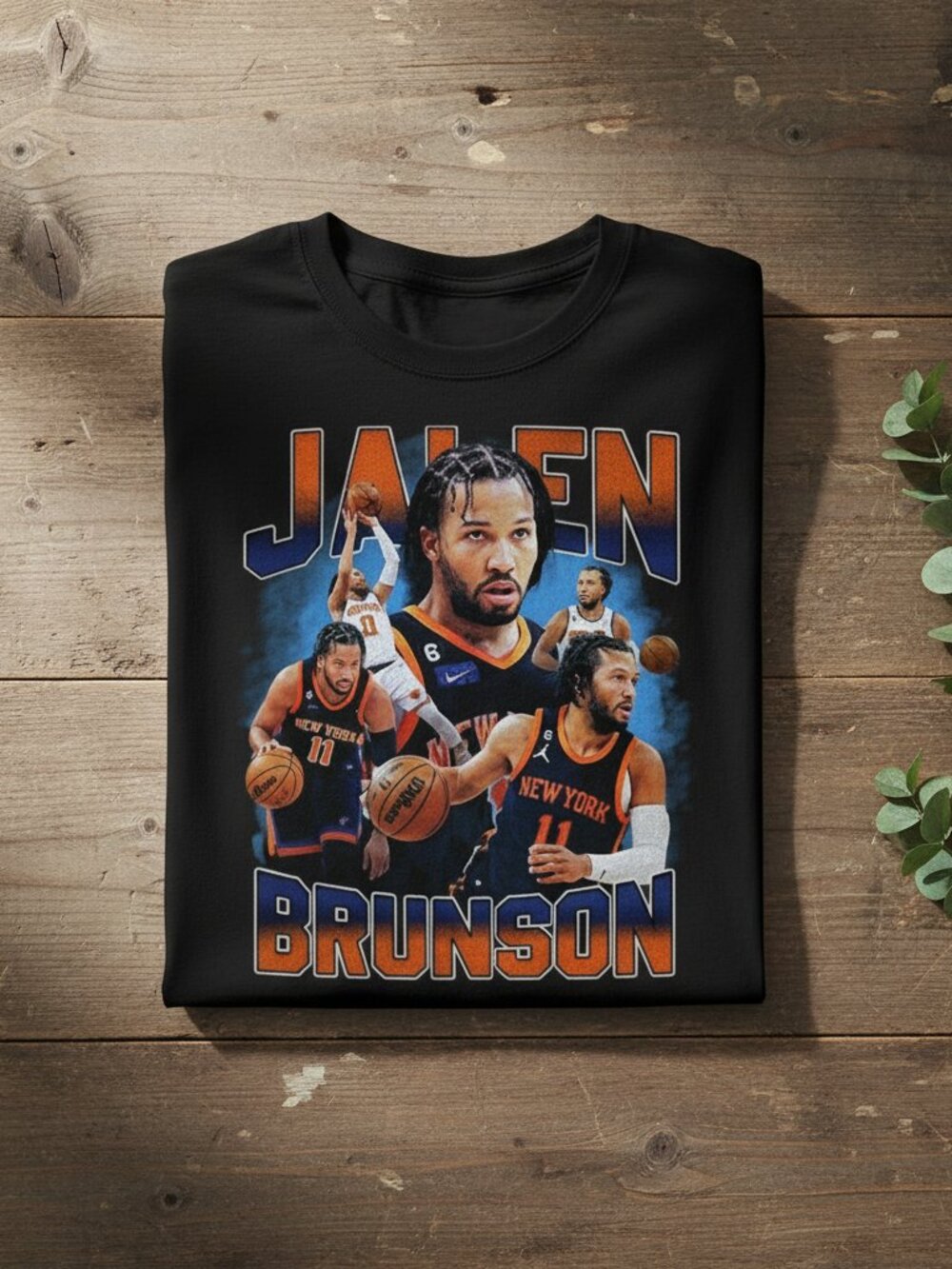 Jalen Brunson New York Knicks NBA Bootleg Vintage Rap Tee Graphic T-Shirt